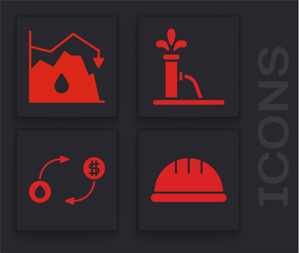 设定工人安全帽下跌原油价格图片下载