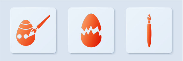 彩蛋、彩蛋和画刷图片下载