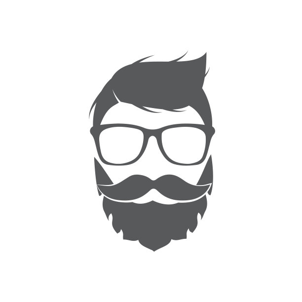 嬉皮士图标上的白色背景图片下载