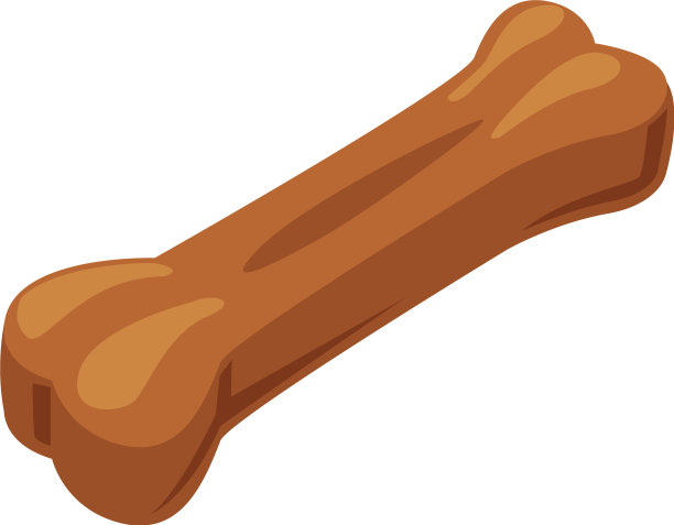 狗骨头宠物动物的东西卡通风格图片下载