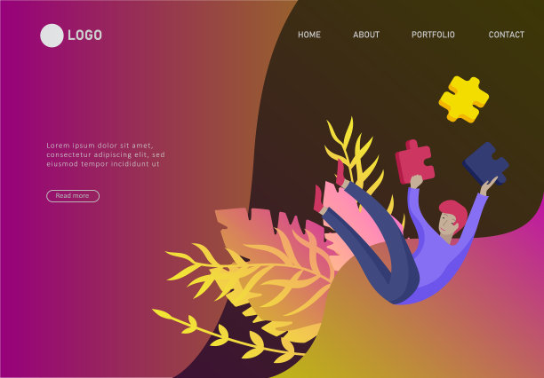 用信息图表塑造商务人士的性格图片下载