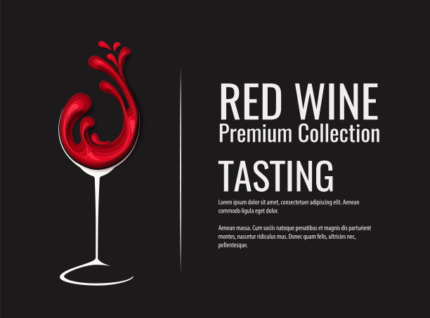 红酒溅在玻璃纸上剪图片下载