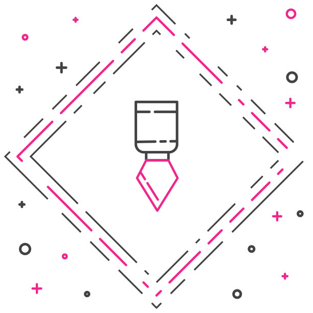 线调色板刀图标孤立在白色图片下载