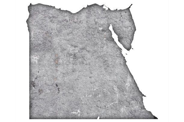 风化混凝土上的埃及地图图片下载