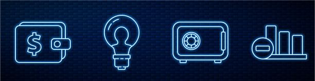 设置线安全钱包与美元灯泡图片下载