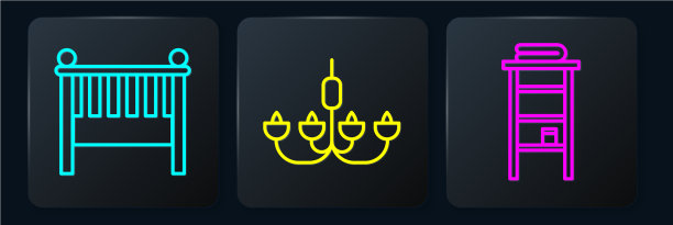 设置线条倒钩摇篮床浴室架图片下载