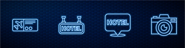 设置线路位置酒店机票牌匾图片下载