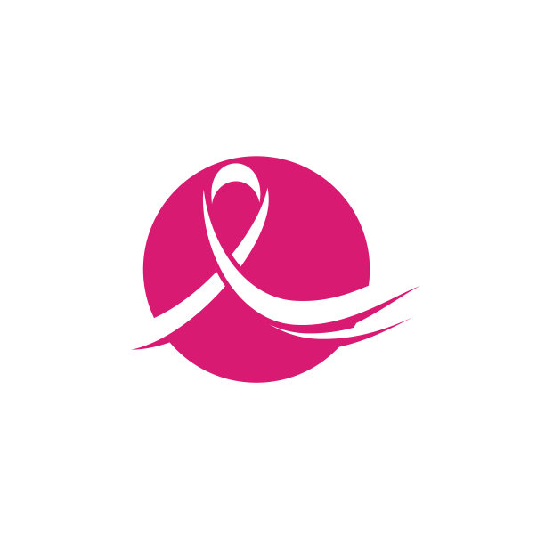 粉色丝带的乳腺癌图标图片下载