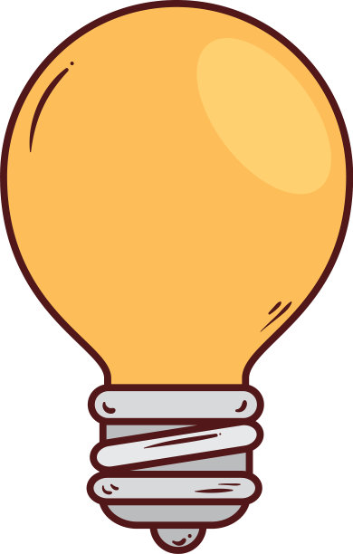灯泡的能量和观念符号在白色图片下载