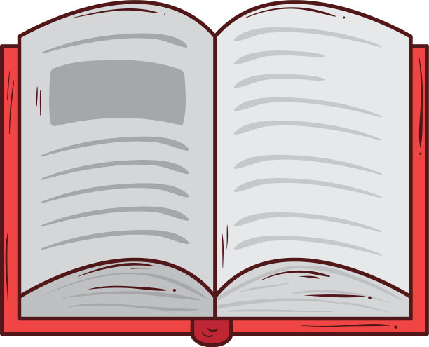 打开书文学在白色的背景图片下载