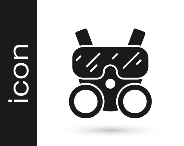 黑色防毒面具图标隔离在白色背景上图片下载