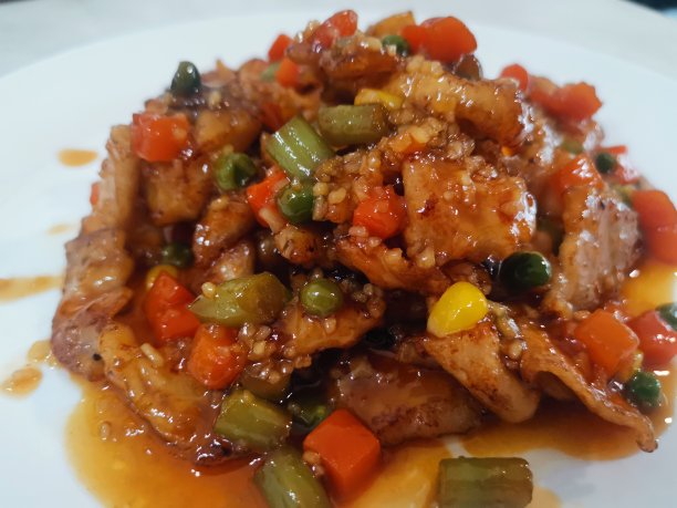 蜂蜜大蒜猪肉图片下载