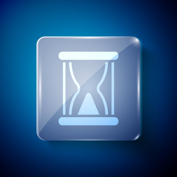 白色老沙漏与流动的沙子图标图片下载