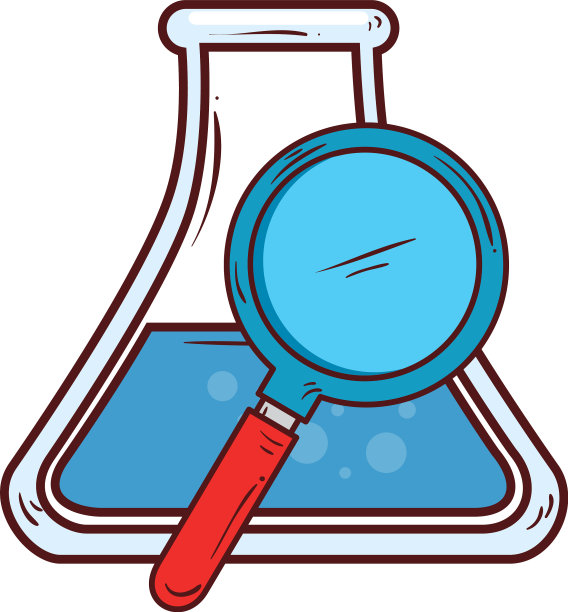 用放大镜对白色进行试管试验图片下载