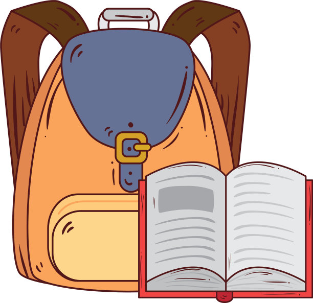 用白色书包打开书本文学图片下载
