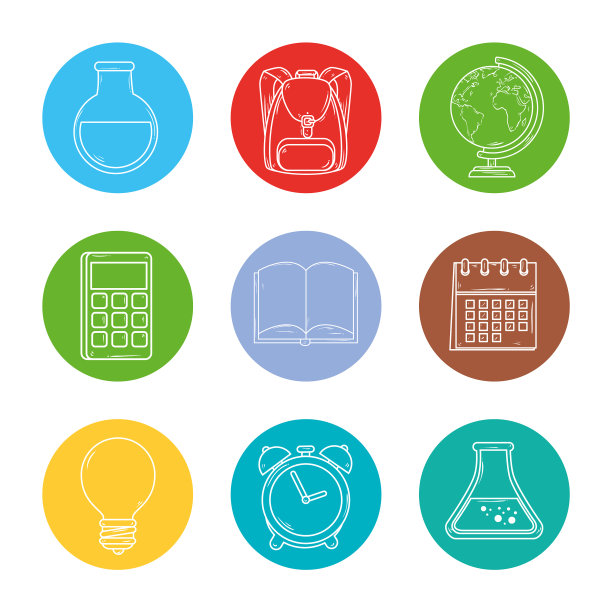 在圆形框架内设置供应教育图片下载