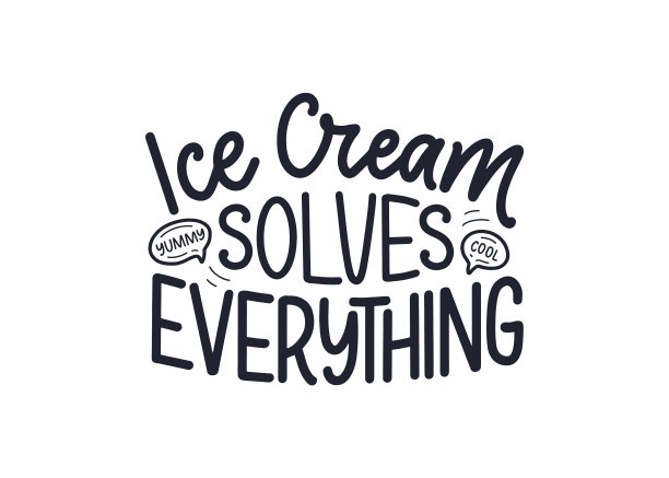 关于冰淇淋的手绘字体作文图片下载