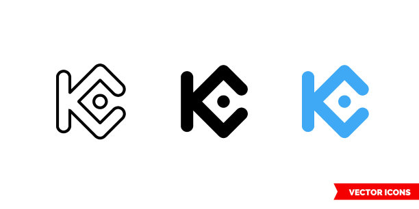 KuCoin加密货币图标三种颜色图片下载