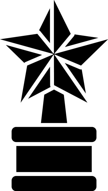 星形奖励奖杯图标轮廓样式图片下载