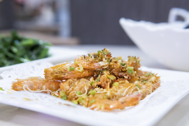 美味的粤菜:椒盐炸虾图片下载