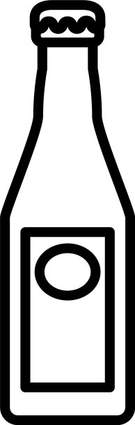 啤酒瓶图标图像线条风格图片下载