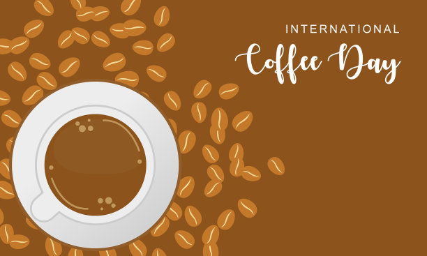 咖啡日贺卡或背景图片下载