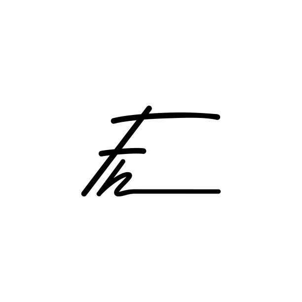 字母fh签名标志模板图片下载