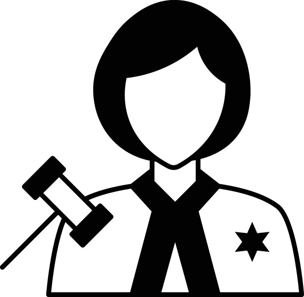 女律师概念，律师在法律矢量图标设计，律师和法律制度符号在白色的背景图片下载