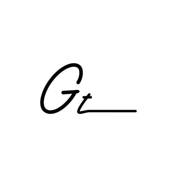 字母gt签名标志模板图片下载