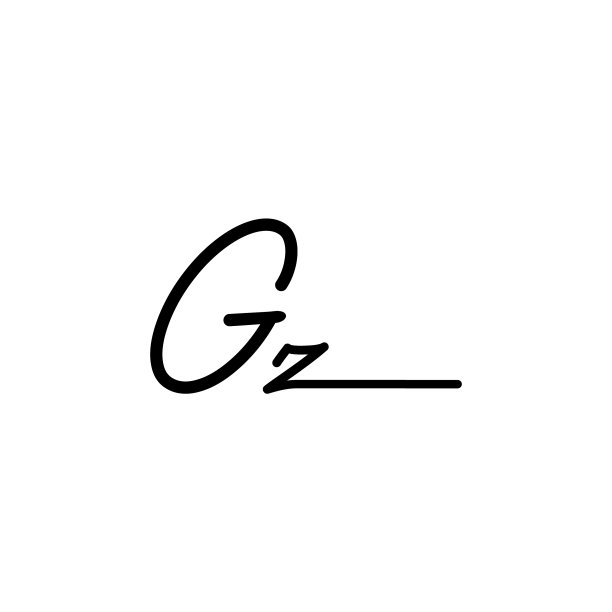 字母gz签名标志模板图片下载
