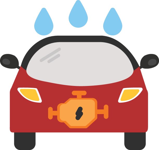 汽车清洗，卡车去污和消毒服务矢量颜色图标设计，洗车和细节中心设备在白色背景，图片下载