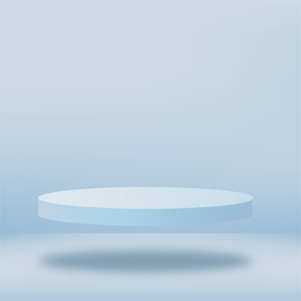 抽象的背景与蓝色几何三维平台。矢量图图片下载