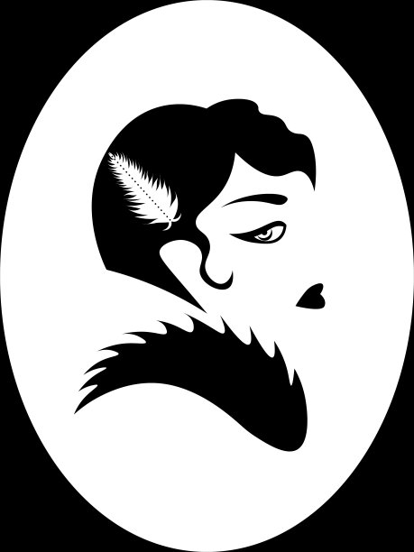 20多岁的骄傲女人的肖像，头发上插着羽毛图片下载