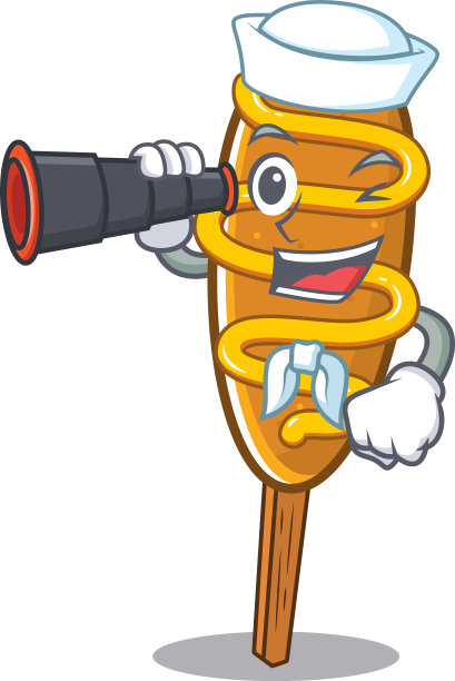 一个玉米热狗当水手的画面图片下载