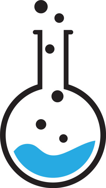 实验室烧瓶图标设计模板隔离图片下载