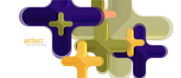 光滑的多色塑料风格交叉图片下载