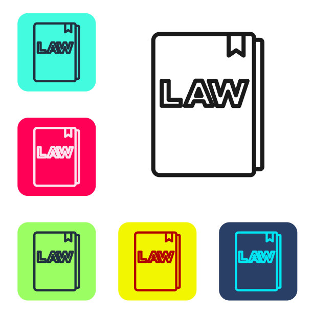 白色背景上的法律书籍图标图片下载