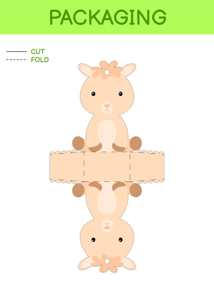 Diy派对喜好盒模切模板设计图片下载