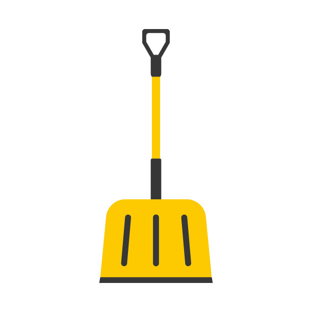 矢量图像的雪铲在白色孤立图片下载