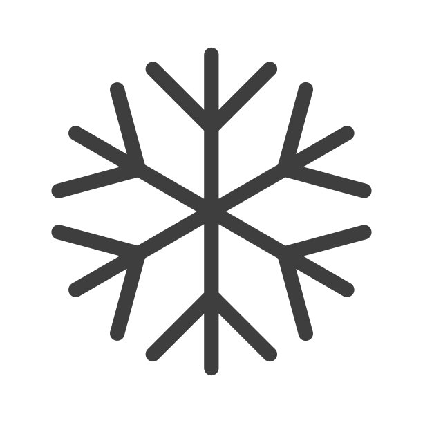 雪花标志图标，矢量插图。平面设计风格图片下载