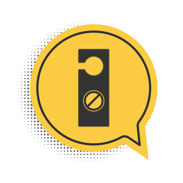 黑色请勿打扰孤立在白色上的图标图片下载