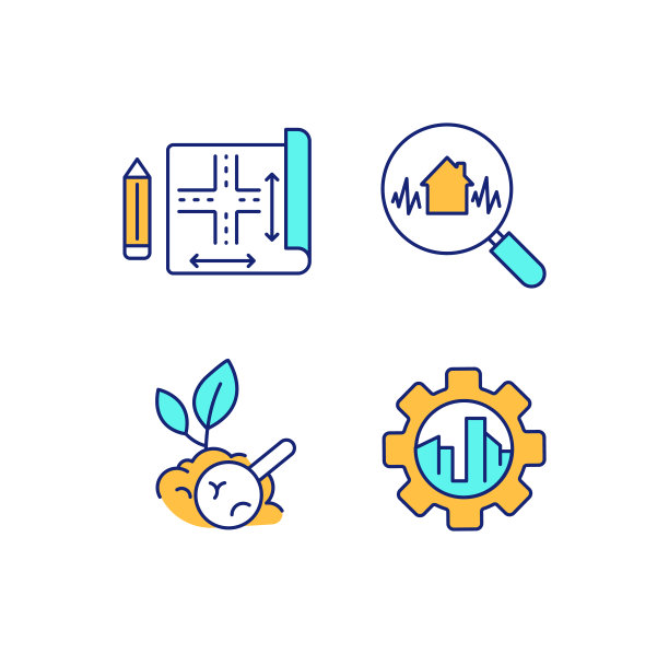 土木工程RGB颜色图标集图片下载