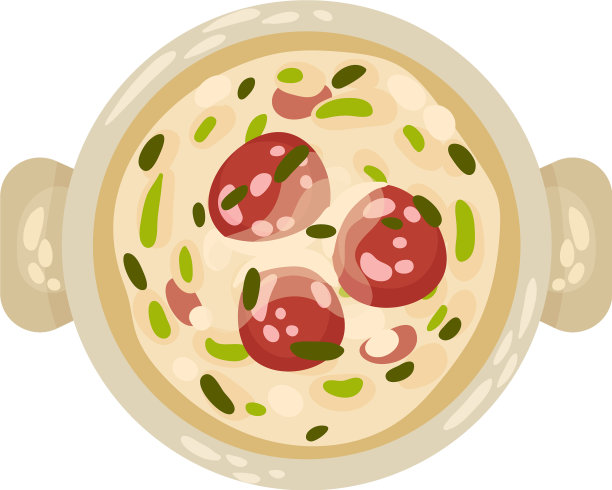 葡萄牙菜用香草装饰的奶油汤图片下载