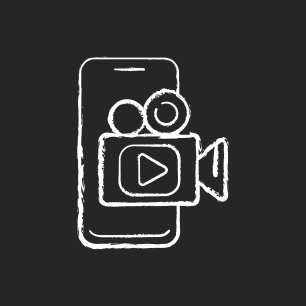 移动广播粉笔白色图标上的黑色背景图片下载