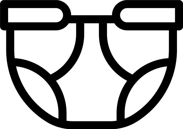 卫生尿布图标轮廓风格图片下载