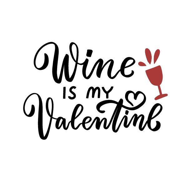 酒是我的情人。葡萄酒爱好者报价。手工刻字，水彩玻璃和玫瑰酒瓶。Galentine天图片下载