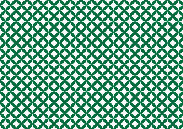 日本纸上有绿色重叠圈纹图案。图片下载