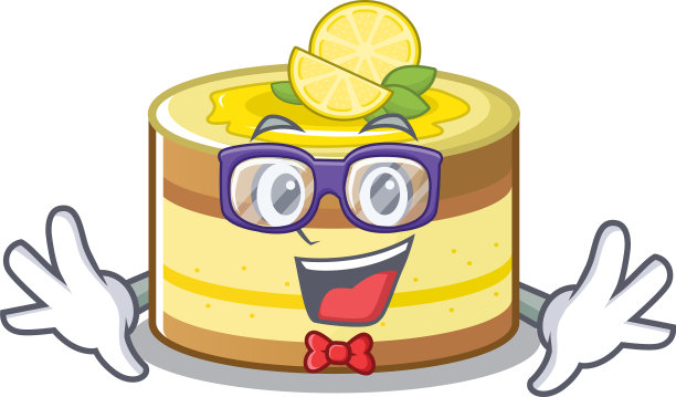 一个卡通创意柠檬蛋糕设计图片下载