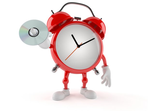 闹钟字符持有光盘图片下载