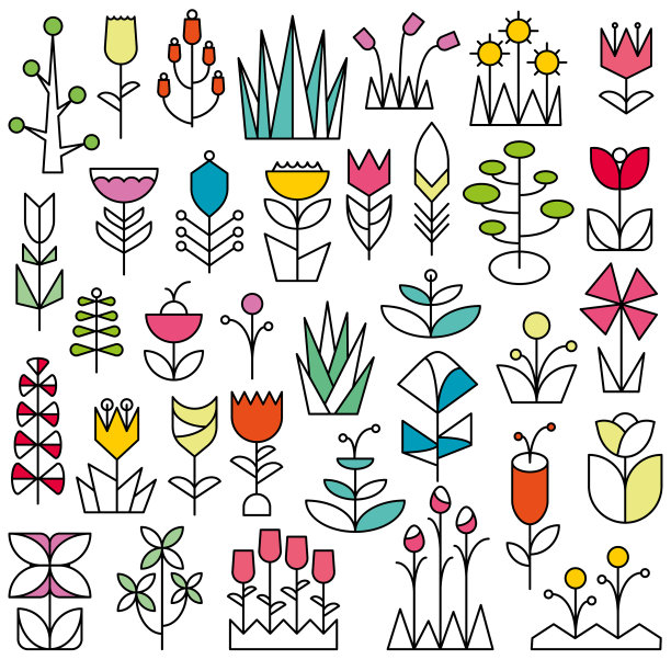 大自然植物群树木花卉植物集图片下载